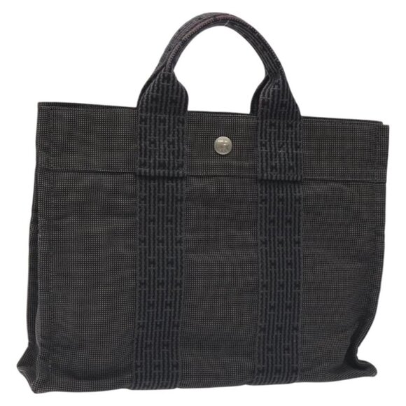 HERMES Her Line PM Backpack Canvas Gray Silver - Picture 2 of 14